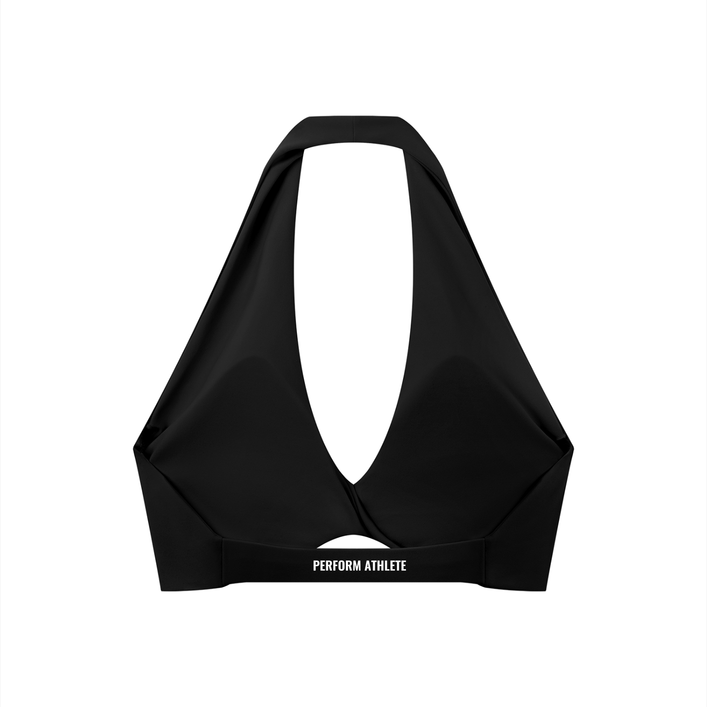 Perform Athlete Women's Pleated Halter Sports Bra