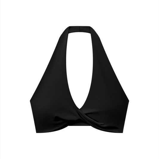 Perform Athlete Women's Pleated Halter Sports Bra