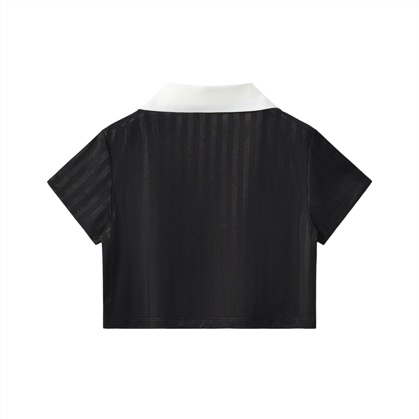 Perform Athlete Collar Striped Cropped Jersey