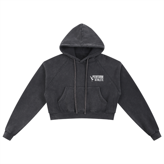 Snow Washed Cropped Hoodie